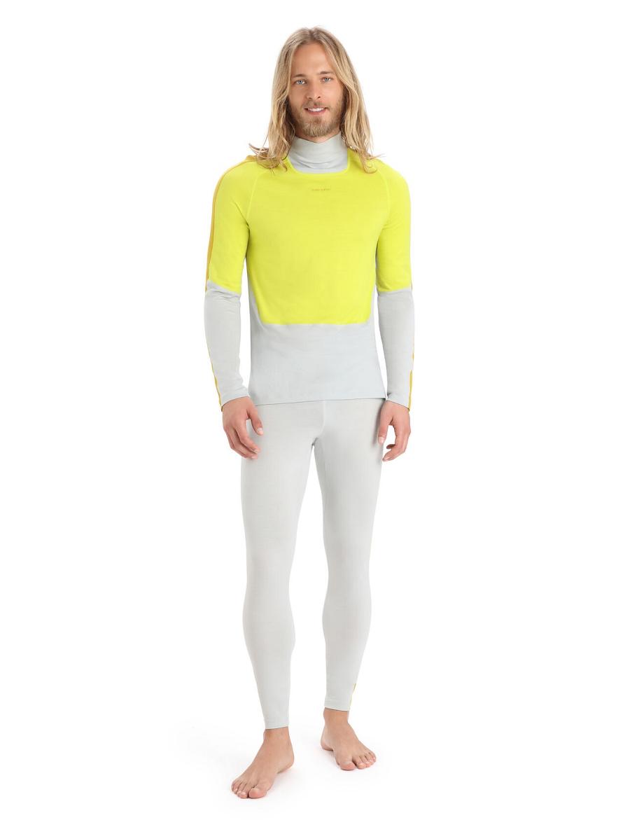 Icebreaker Merino 200 Sonebula Long Sleeve High Neck Thermal Top Férfi Base Layers Menta | HU 1345VRWD